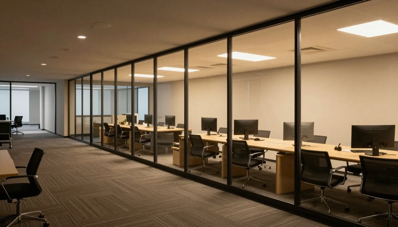 Hands exchanging key cartridges at a steel bench under warm light